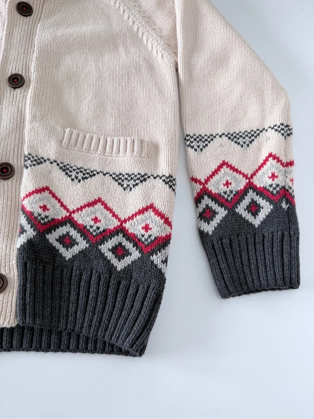 Hatley Majestic Stag Shawl Collar Cardigan Size 6